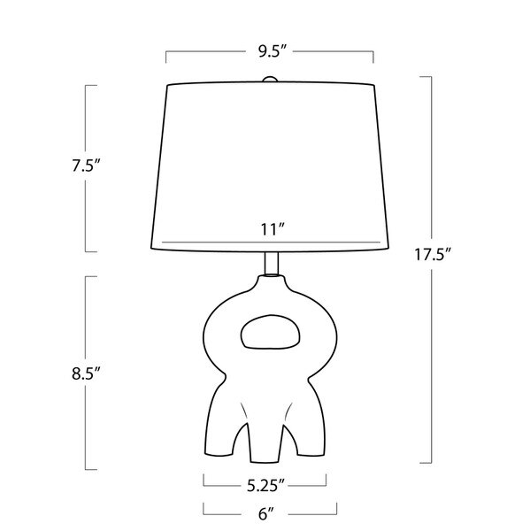Jacob Metal Mini Lamp Line Drawing